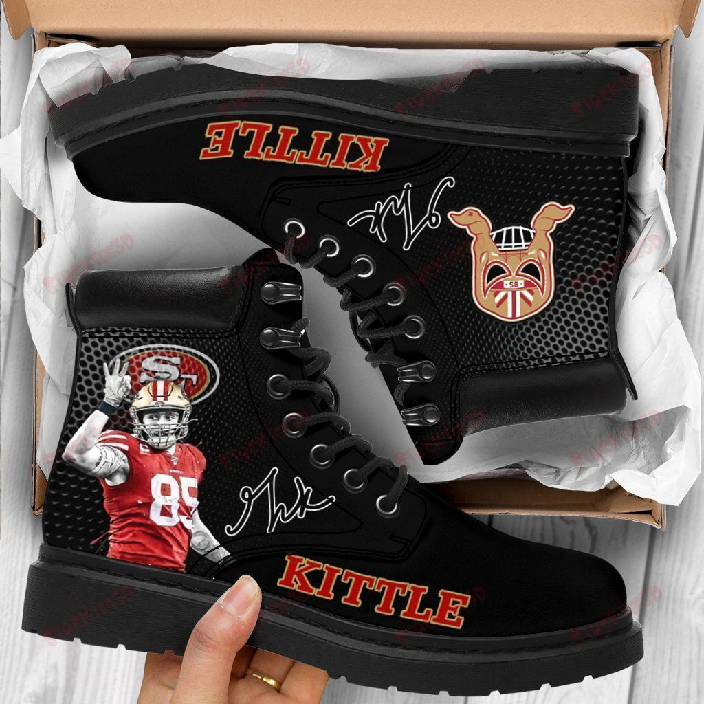 George Kittle - San Francisco 49ers Boots - Premium Shoes/ Premium Leather Boots - Gift For Sports Lovers 166