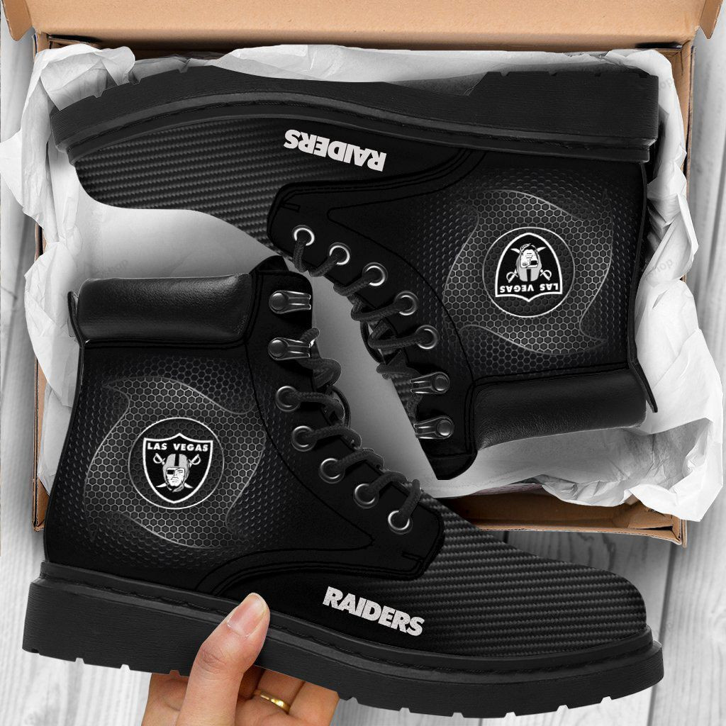 Las Vegas Raiders Boots - Premium Shoes/ Premium Leather Boots - Gift For Sports Lovers 476