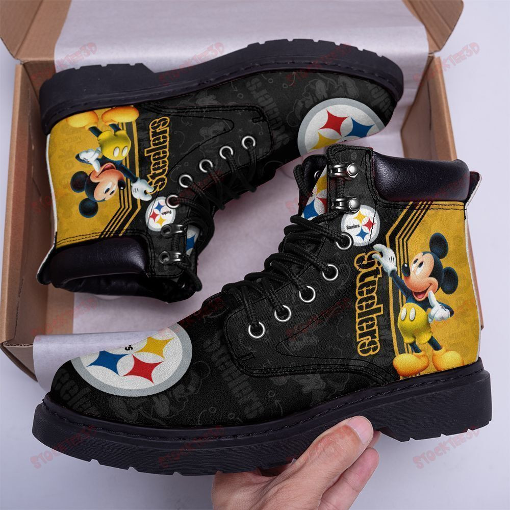 Pittsburgh Steelers Boots - Premium Shoes/ Premium Leather Boots - Gift For Sports Lovers 23