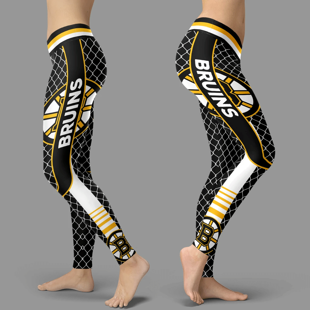 Boston Bruins Single Small Line Circle Stylish Fashion 3D Leggings DTTLG0701019