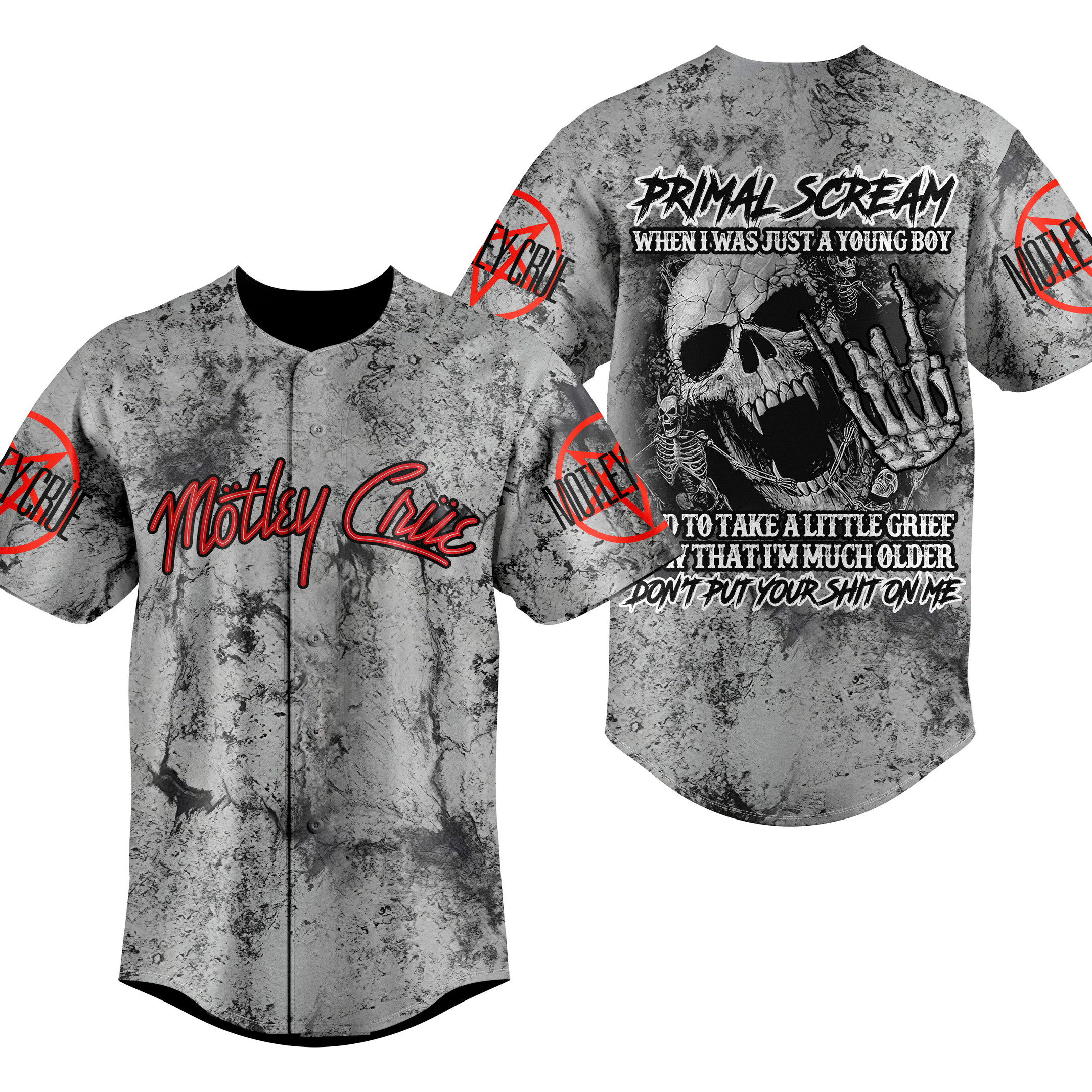 Motley Crue Baseball Shirt 3D All Over Printed