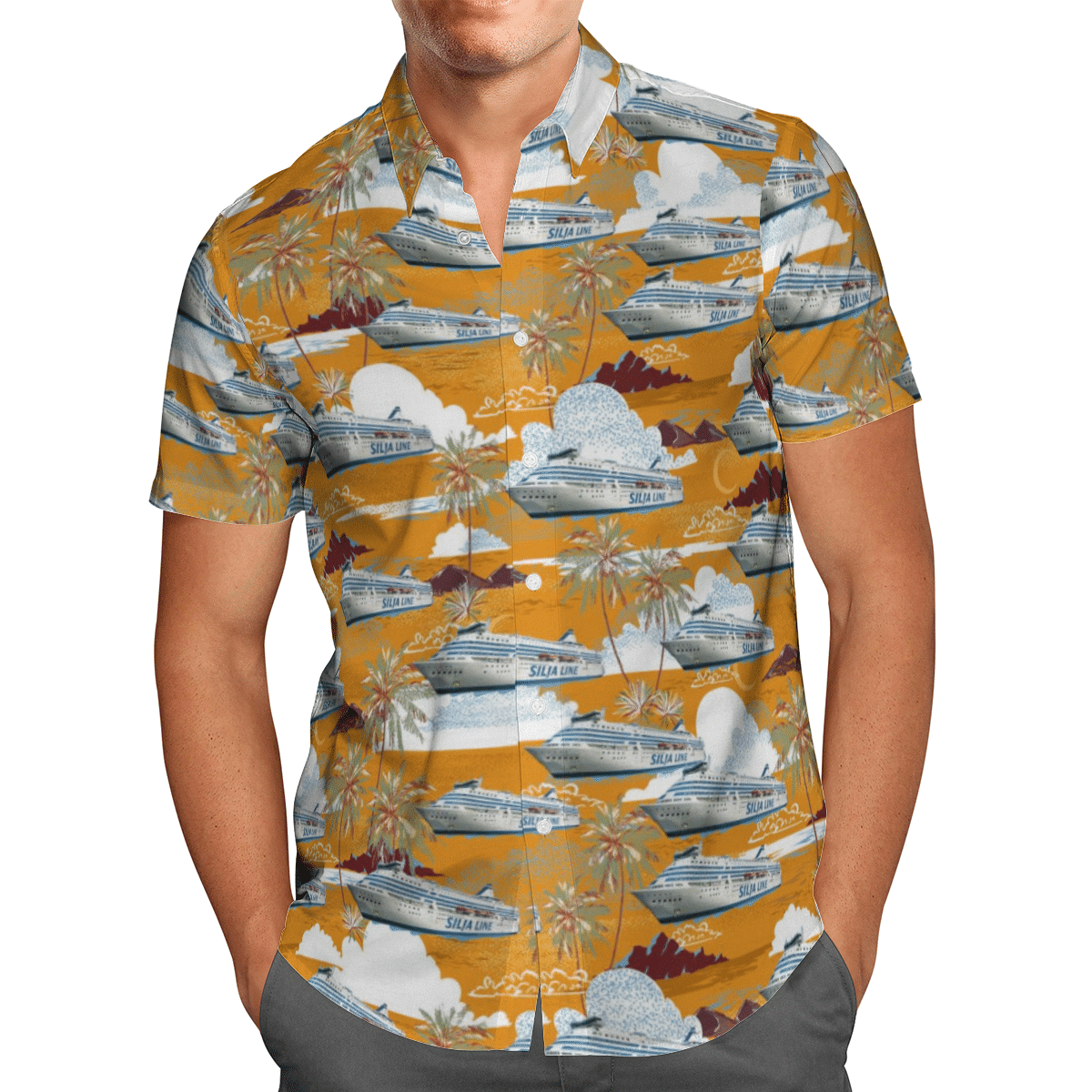 HOT Silja Line All Over Print Tropical Shirt1