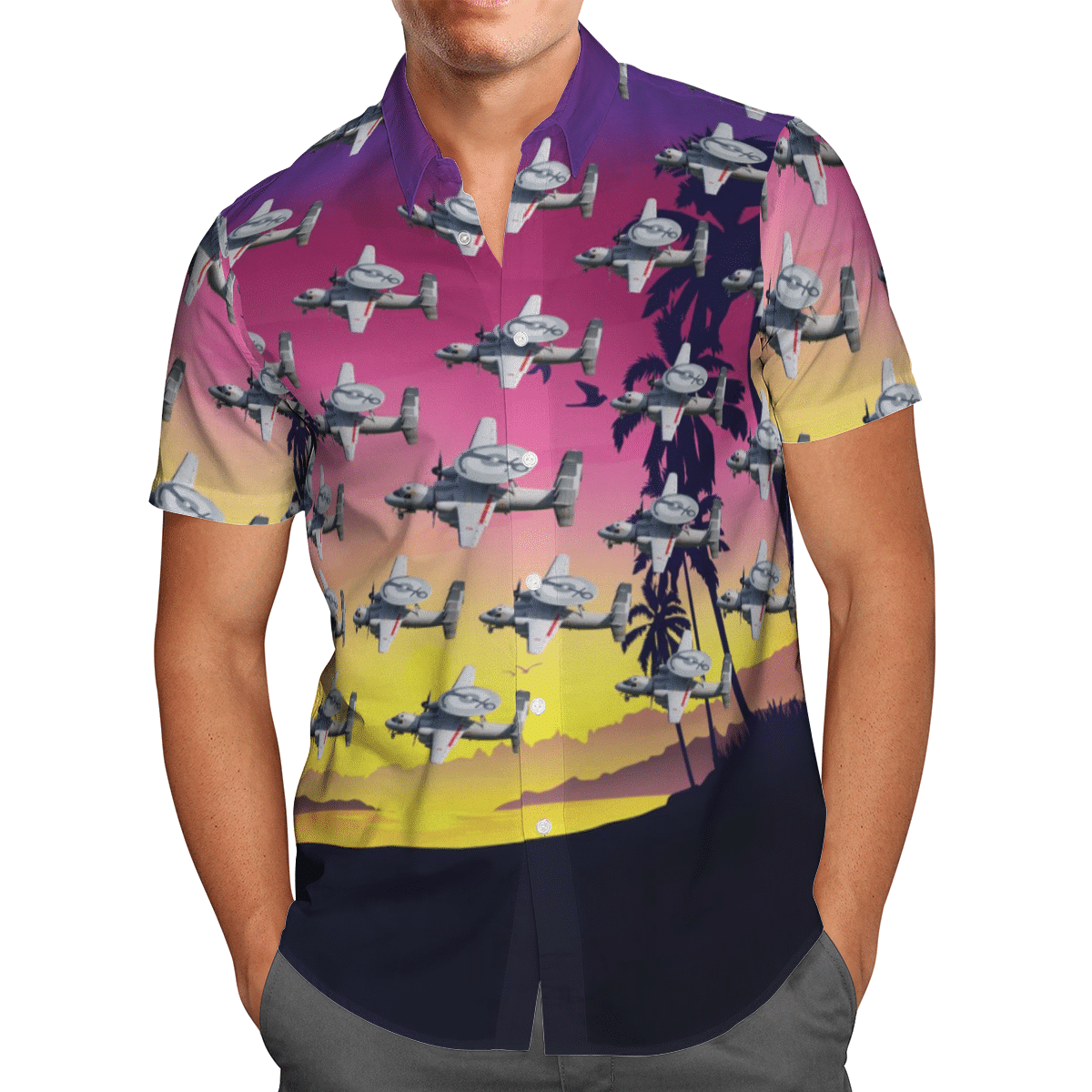 HOT E-2C Hawkeye French Navy All Over Print Tropical Shirt1