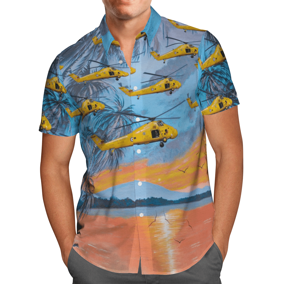 HOT Historical Westland Wessex Search And Rescue All Over Print Tropical Shirt1