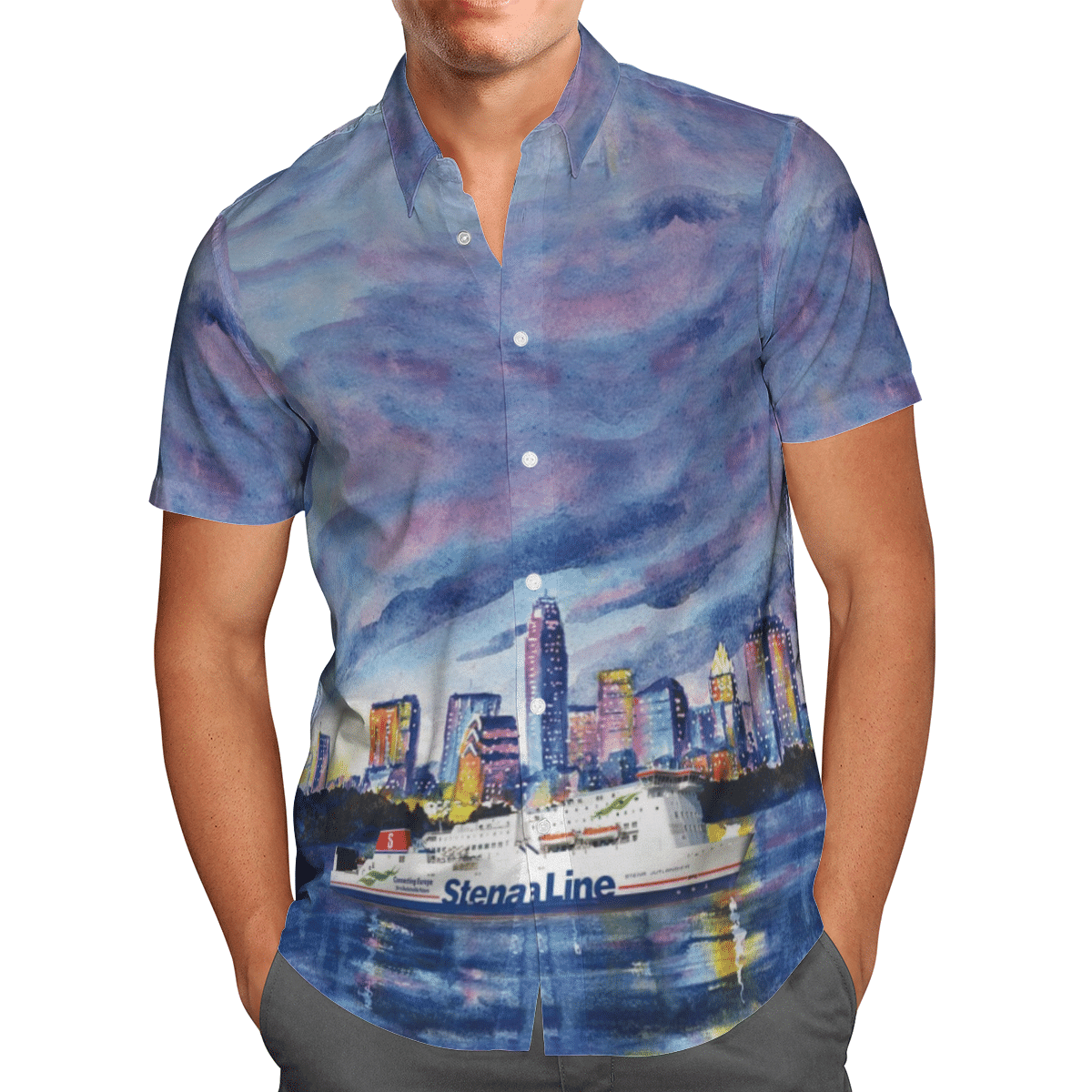 HOT Stena Line Jutlandica All Over Print Tropical Shirt1
