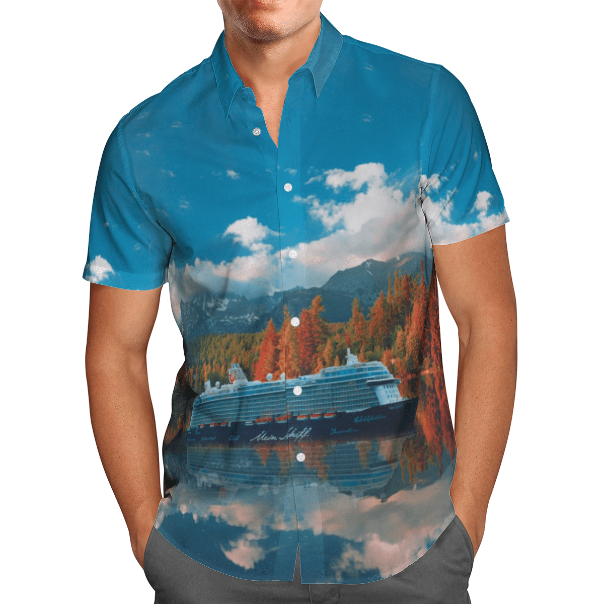 HOT TUI Cruises Mein Schiff 3 4 5 All Over Print Tropical Shirt1