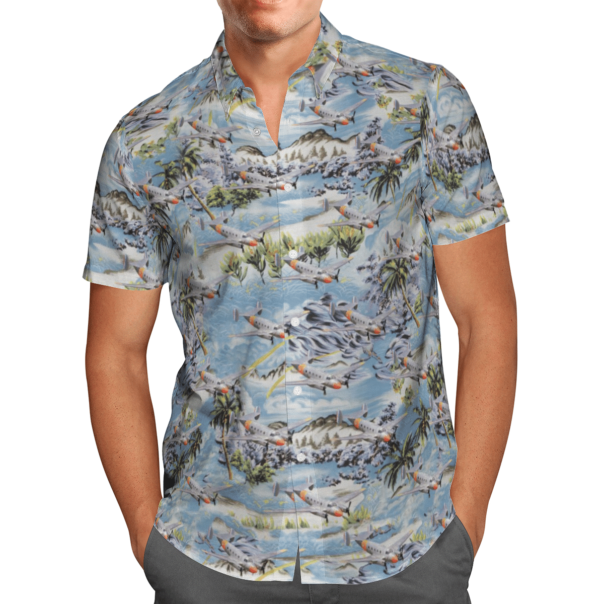 HOT Dassault MD 315 Flamant France All Over Print Tropical Shirt1