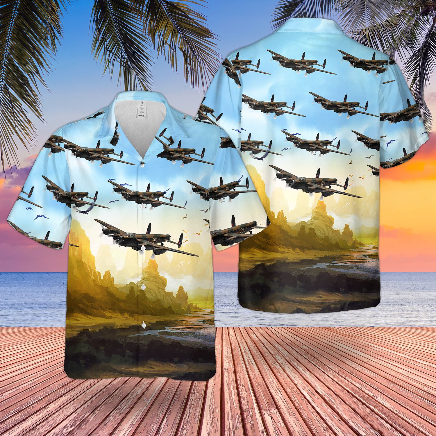 HOT RAF Avro Lancaster B.III The Dambusters All Over Print Tropical Shirt2