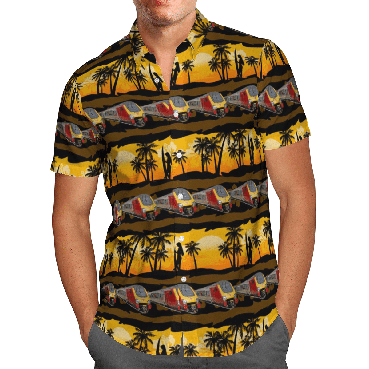HOT Virgin Trains 221 Super Voyager All Over Print Tropical Shirt1