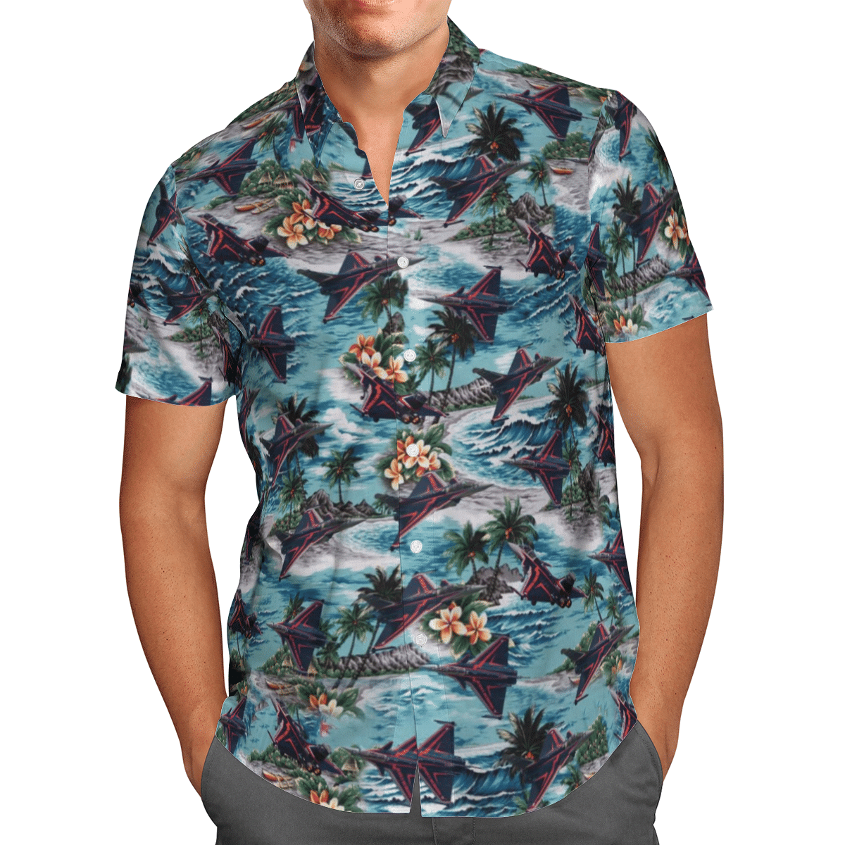 HOT Rafale Solo Display French All Over Print Tropical Shirt1