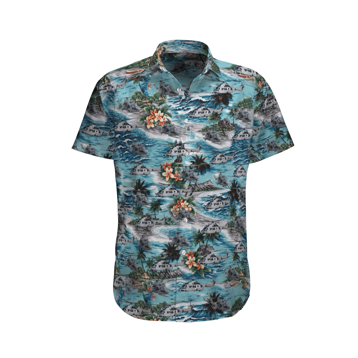 HOT Airbus Helicopters H225M French Air Force All Over Print Tropical Shirt2