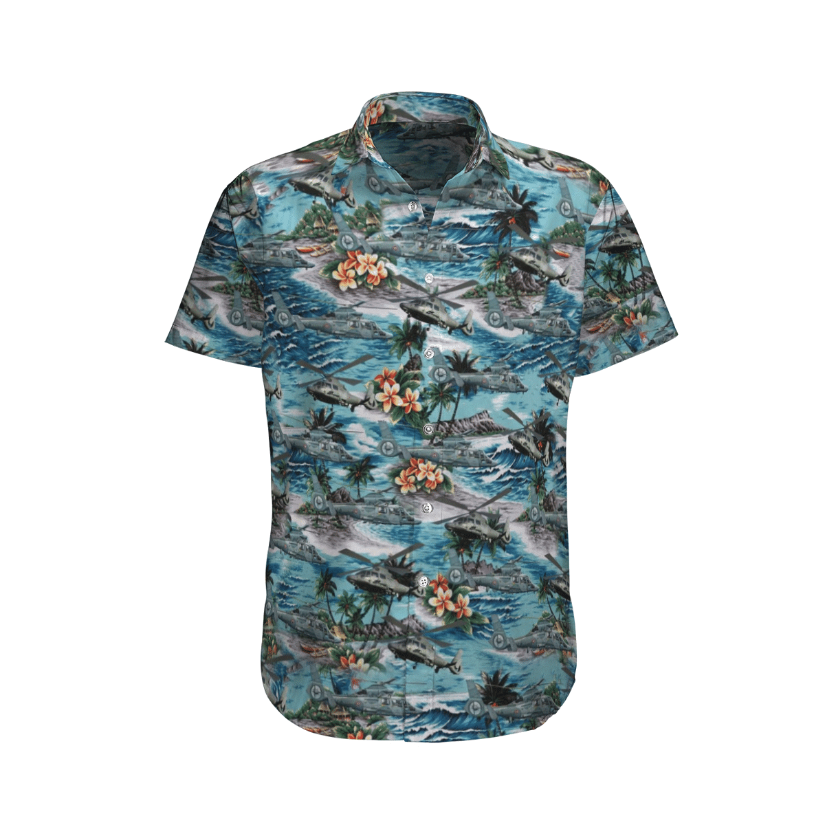 HOT Eurocopter AS565 Panther French Navy All Over Print Tropical Shirt2