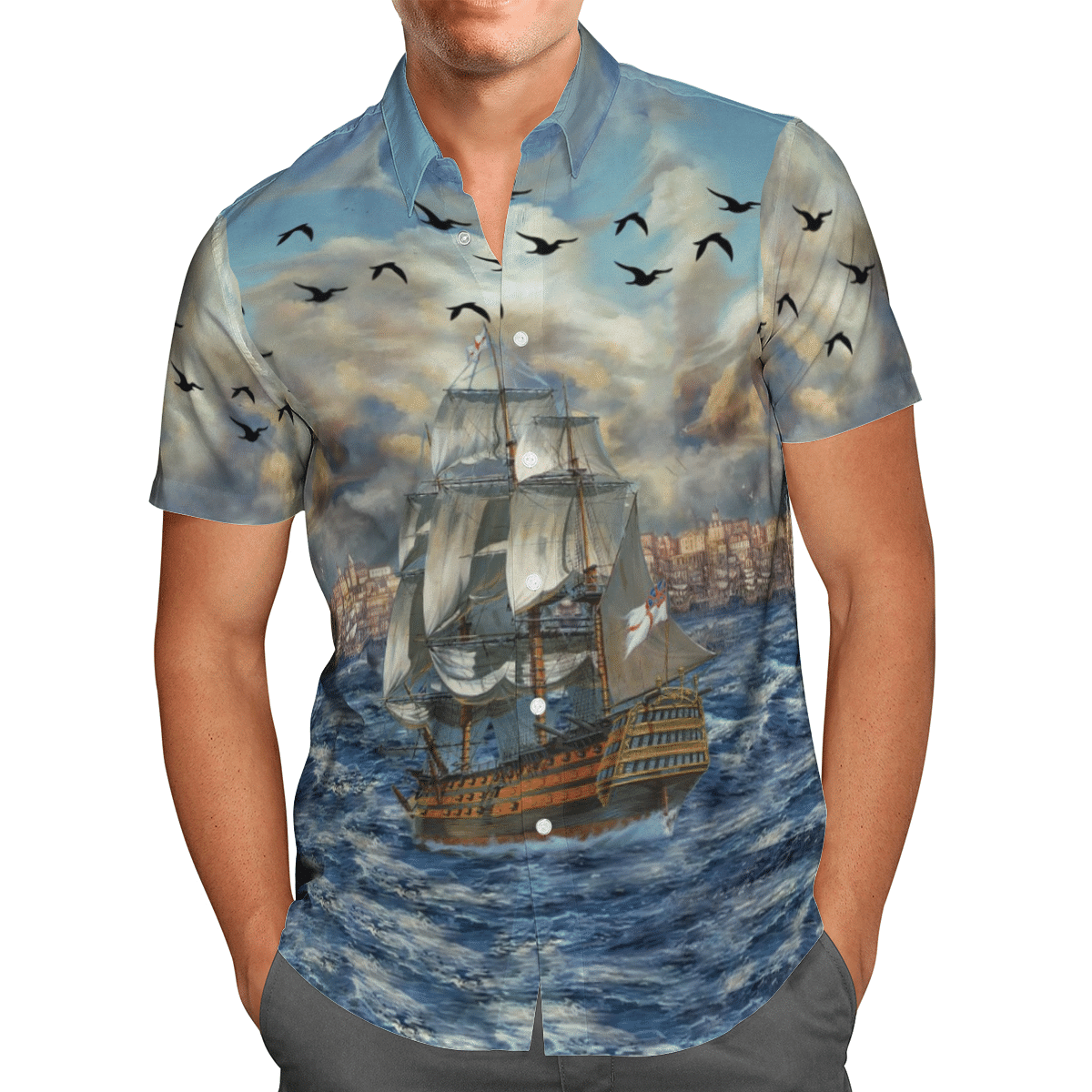 HOT RN HMS Victory All Over Print Tropical Shirt1