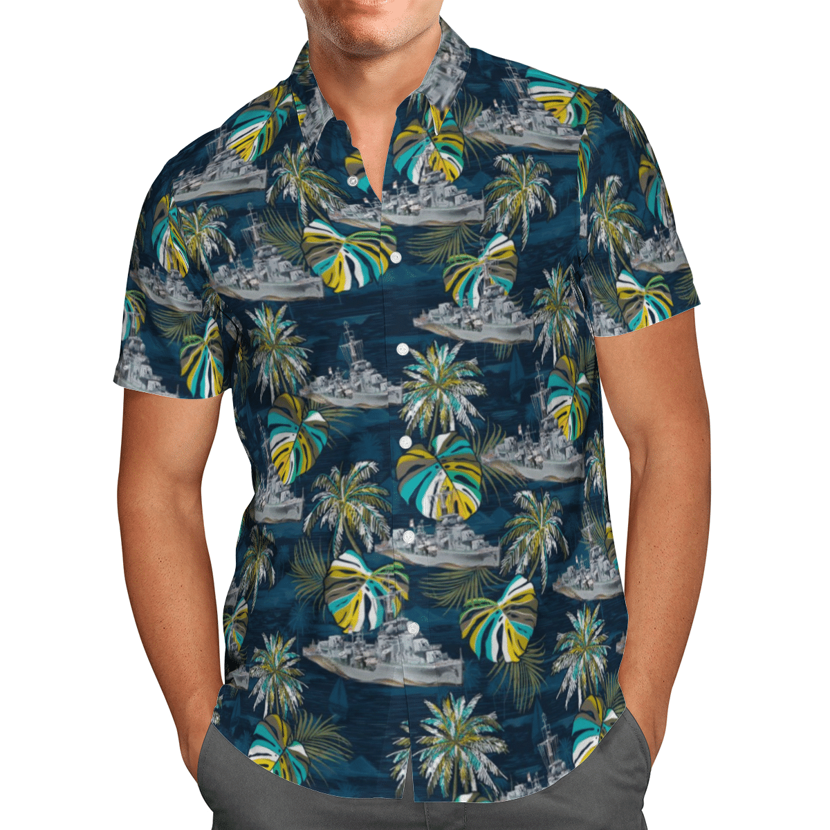 HOT RN Historical C-class Destroyer All Over Print Tropical Shirt1