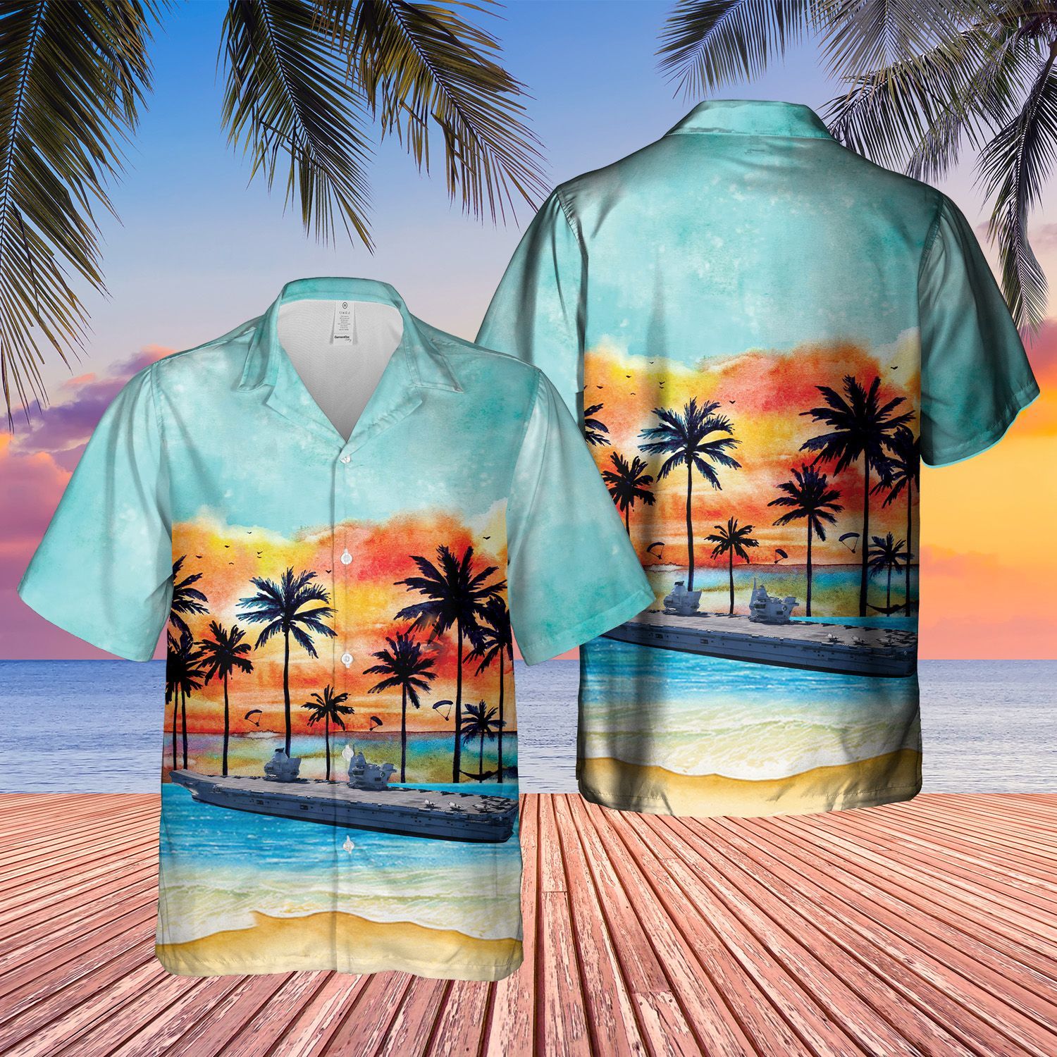 Grab a pair of these shorts and Hawaiian shirt and enjoy your next beach vacation 207