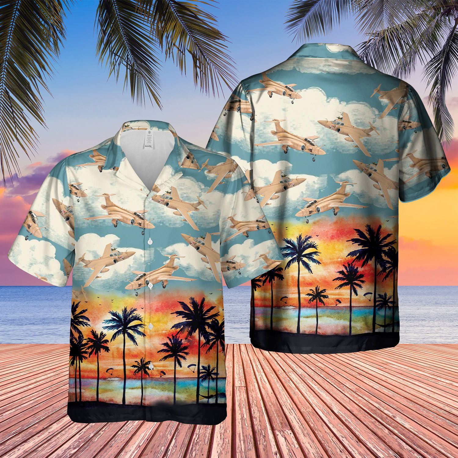 Grab a pair of these shorts and Hawaiian shirt and enjoy your next beach vacation 208