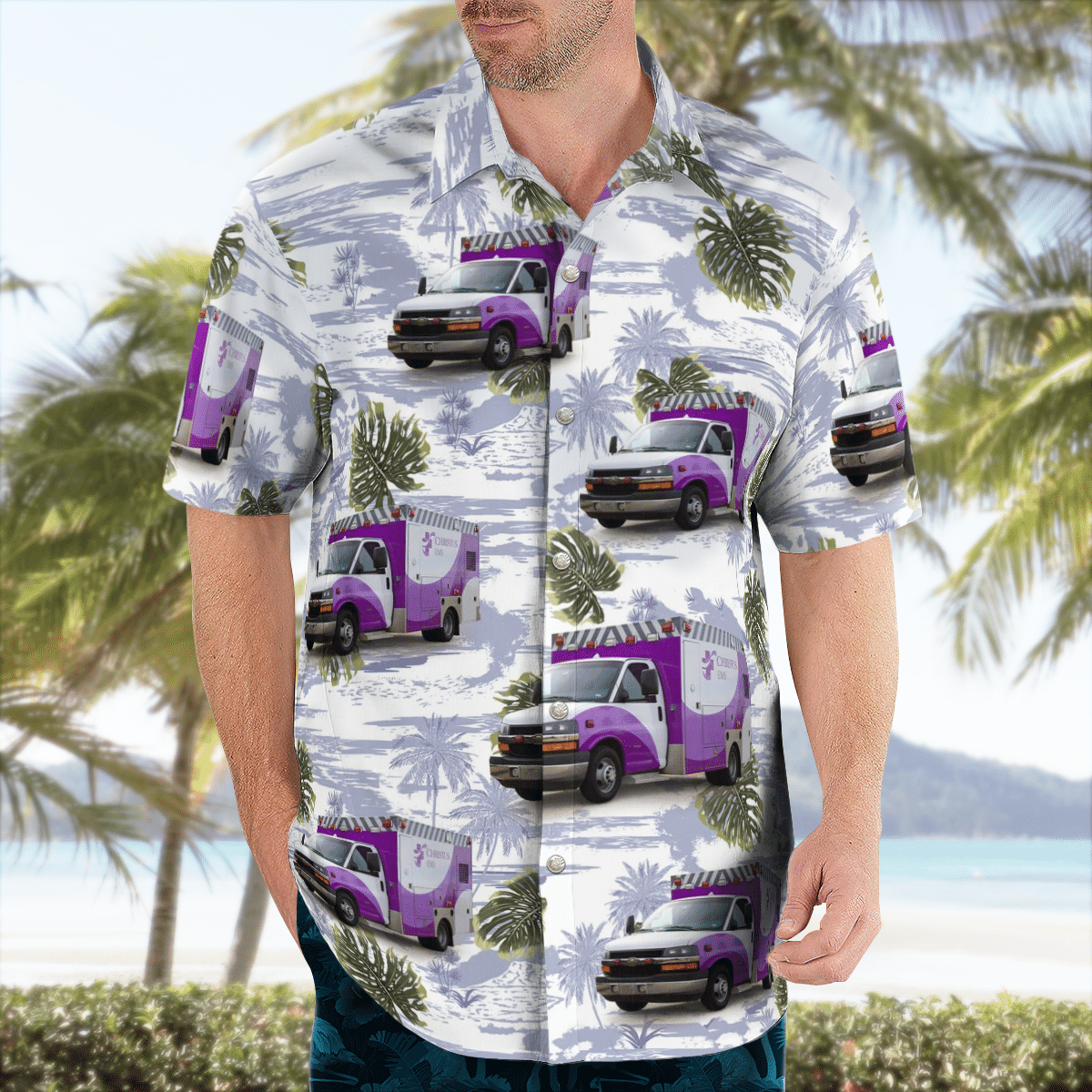 There are several styles of beach and Hawaiian shorts and tops to choose from 44