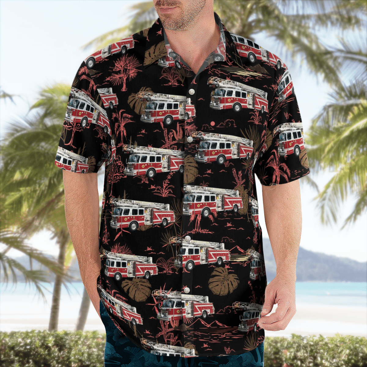 There are several styles of beach and Hawaiian shorts and tops to choose from 34
