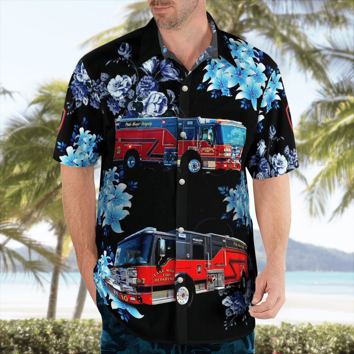 There are several styles of beach and Hawaiian shorts and tops to choose from 35