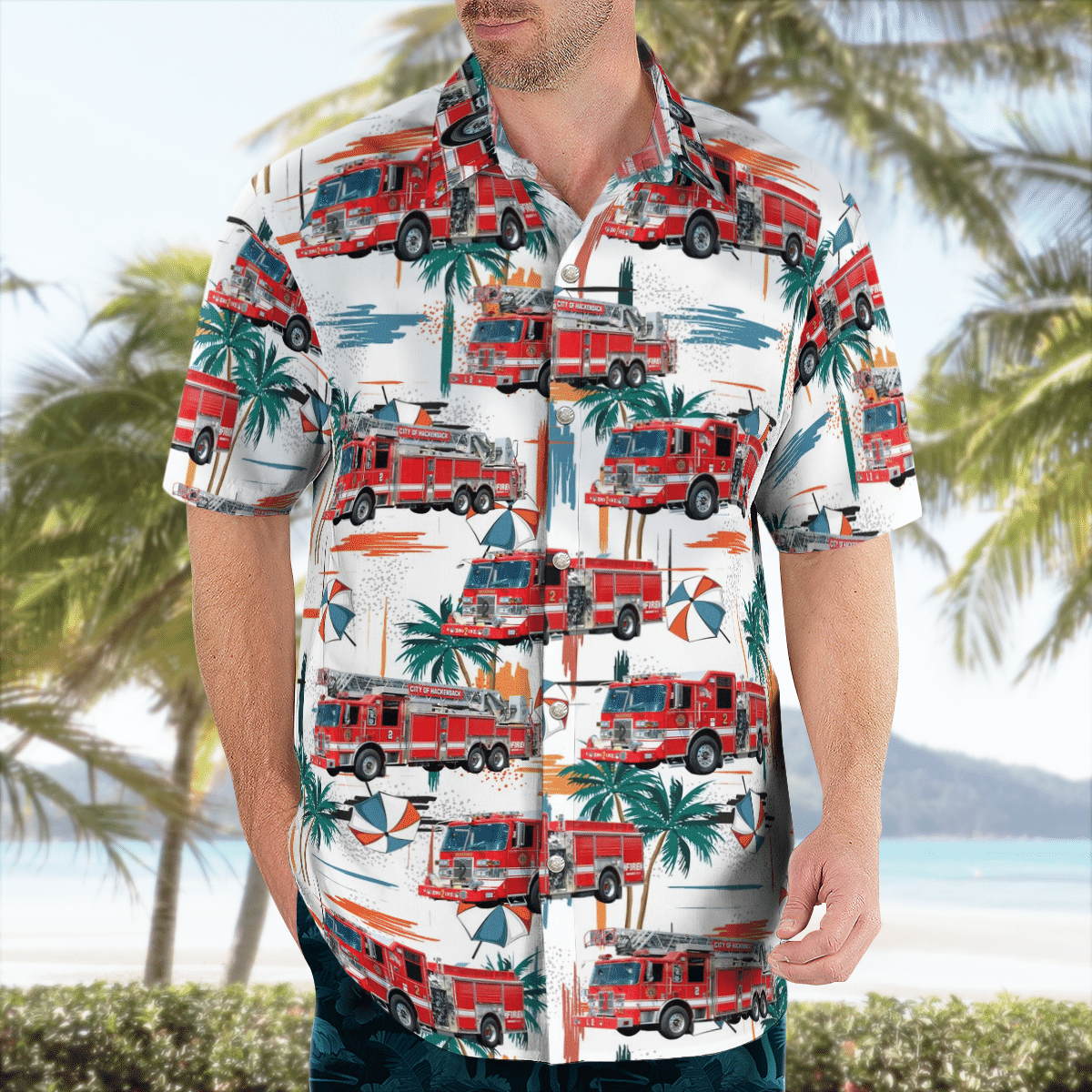 There are several styles of beach and Hawaiian shorts and tops to choose from 28