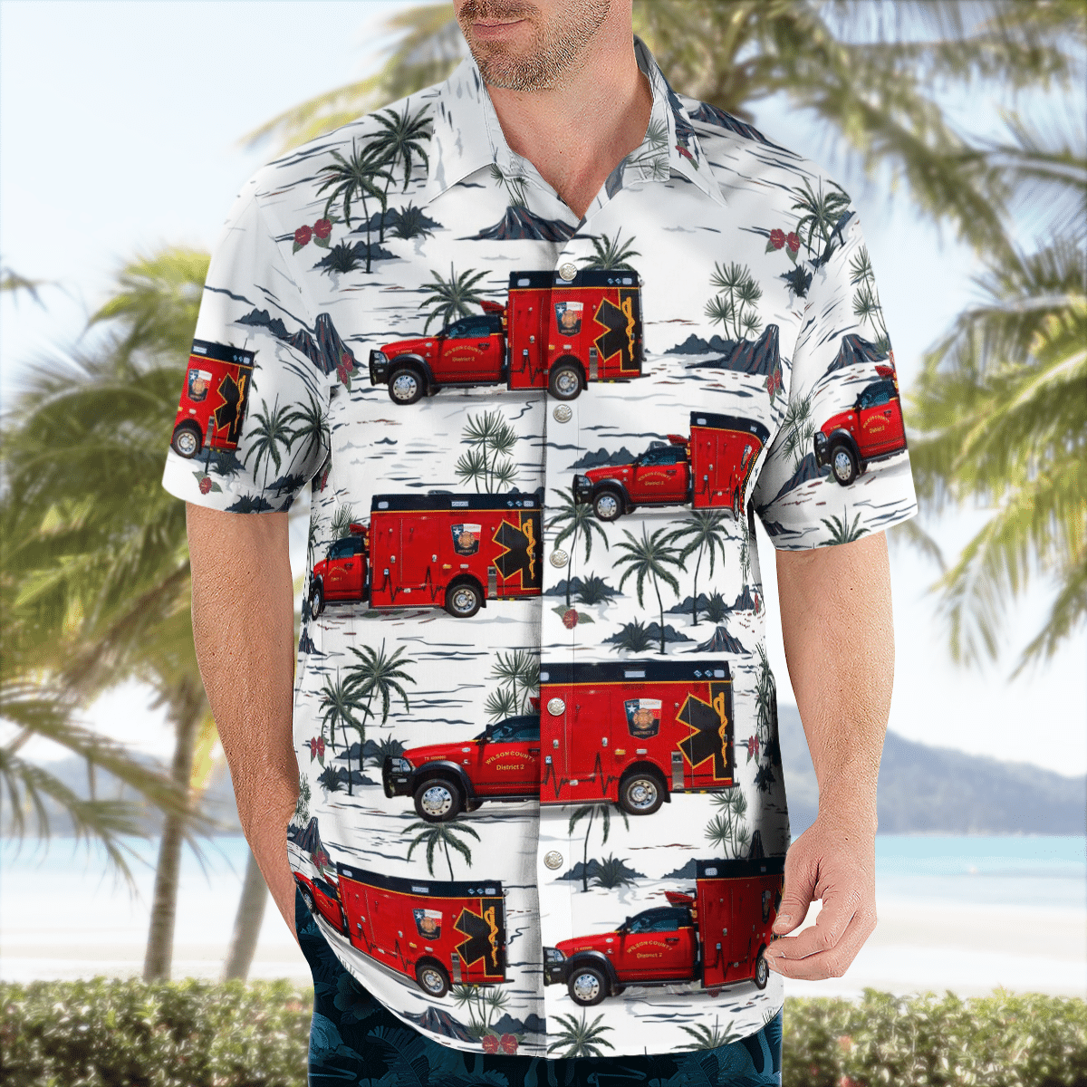 There are several styles of beach and Hawaiian shorts and tops to choose from 33