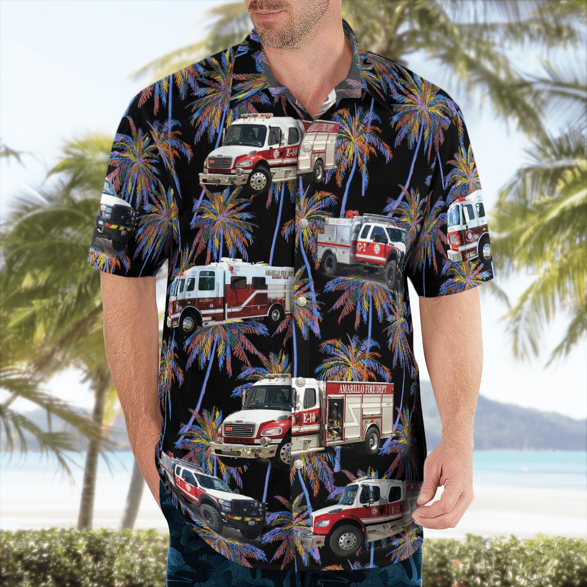 There are several styles of beach and Hawaiian shorts and tops to choose from 45