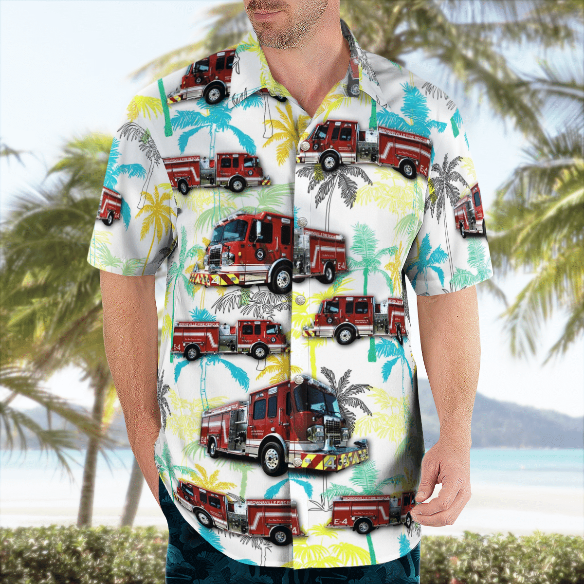 There are several styles of beach and Hawaiian shorts and tops to choose from 46