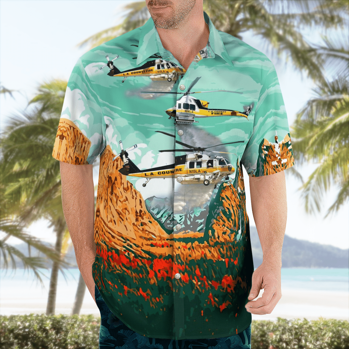 There are several styles of beach and Hawaiian shorts and tops to choose from 80