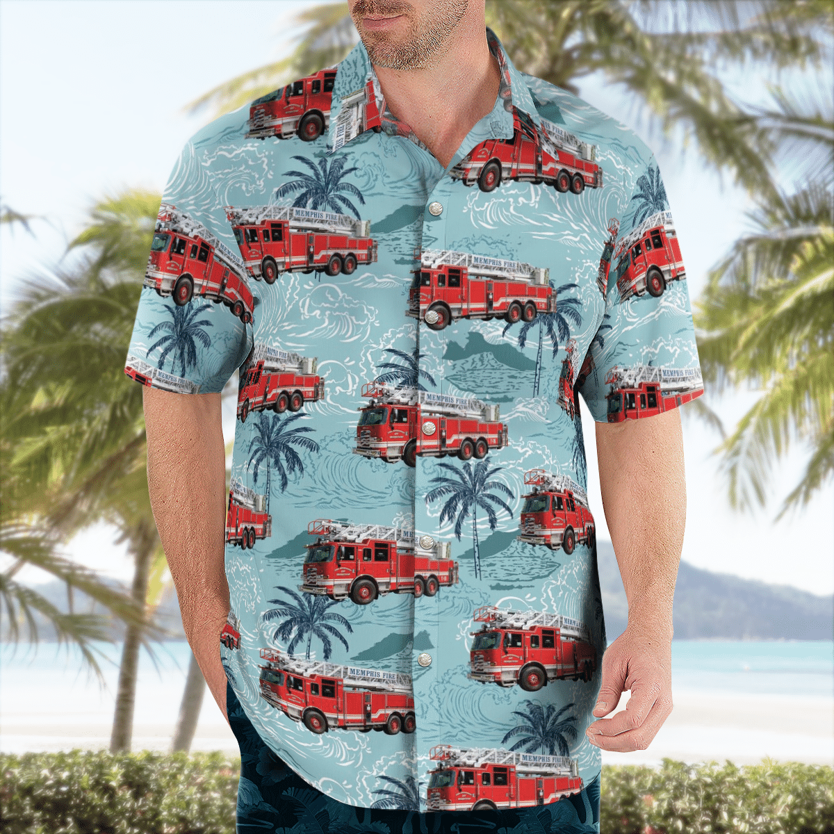 There are several styles of beach and Hawaiian shorts and tops to choose from 78