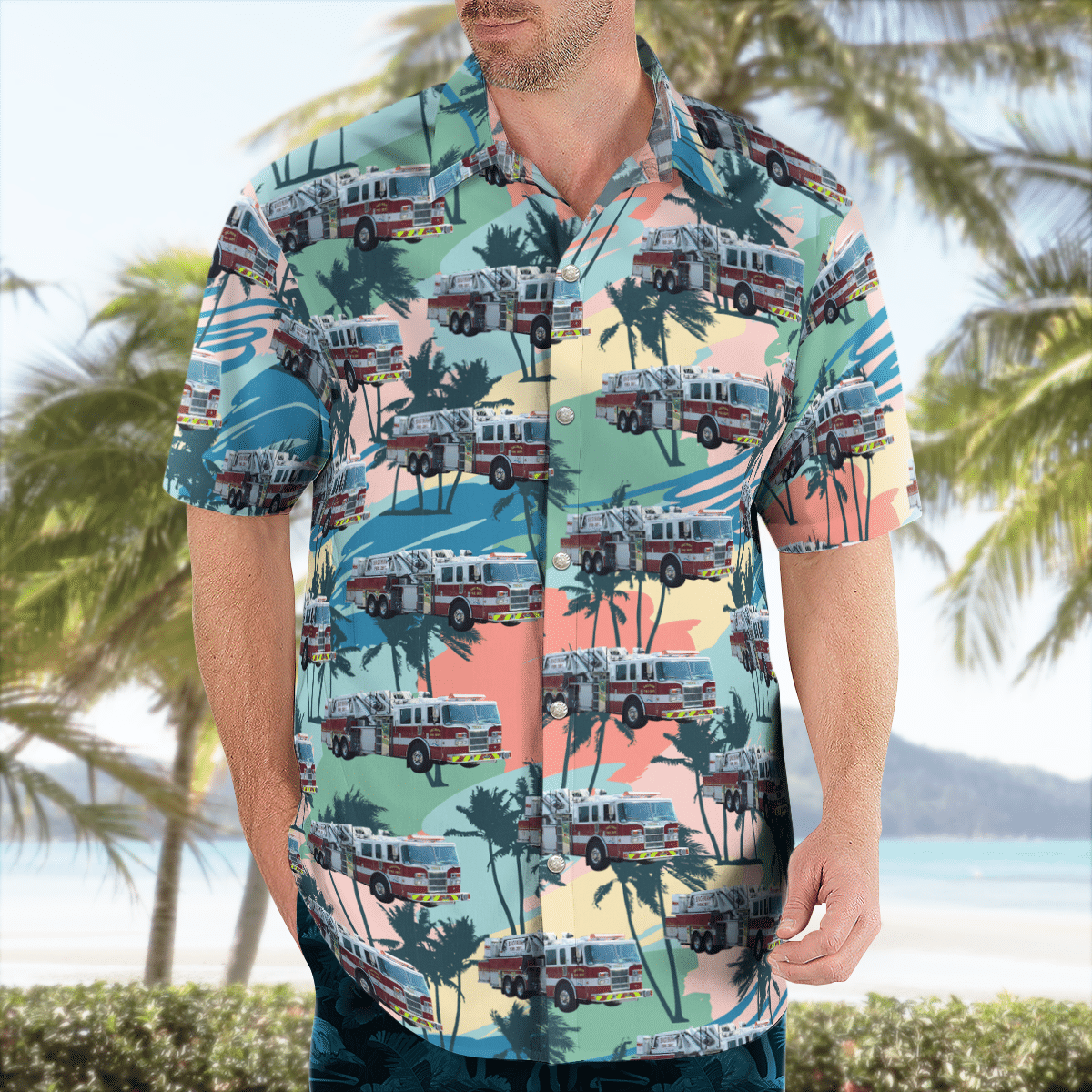 There are several styles of beach and Hawaiian shorts and tops to choose from 126