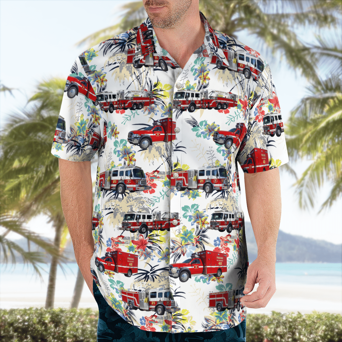 There are several styles of beach and Hawaiian shorts and tops to choose from 142