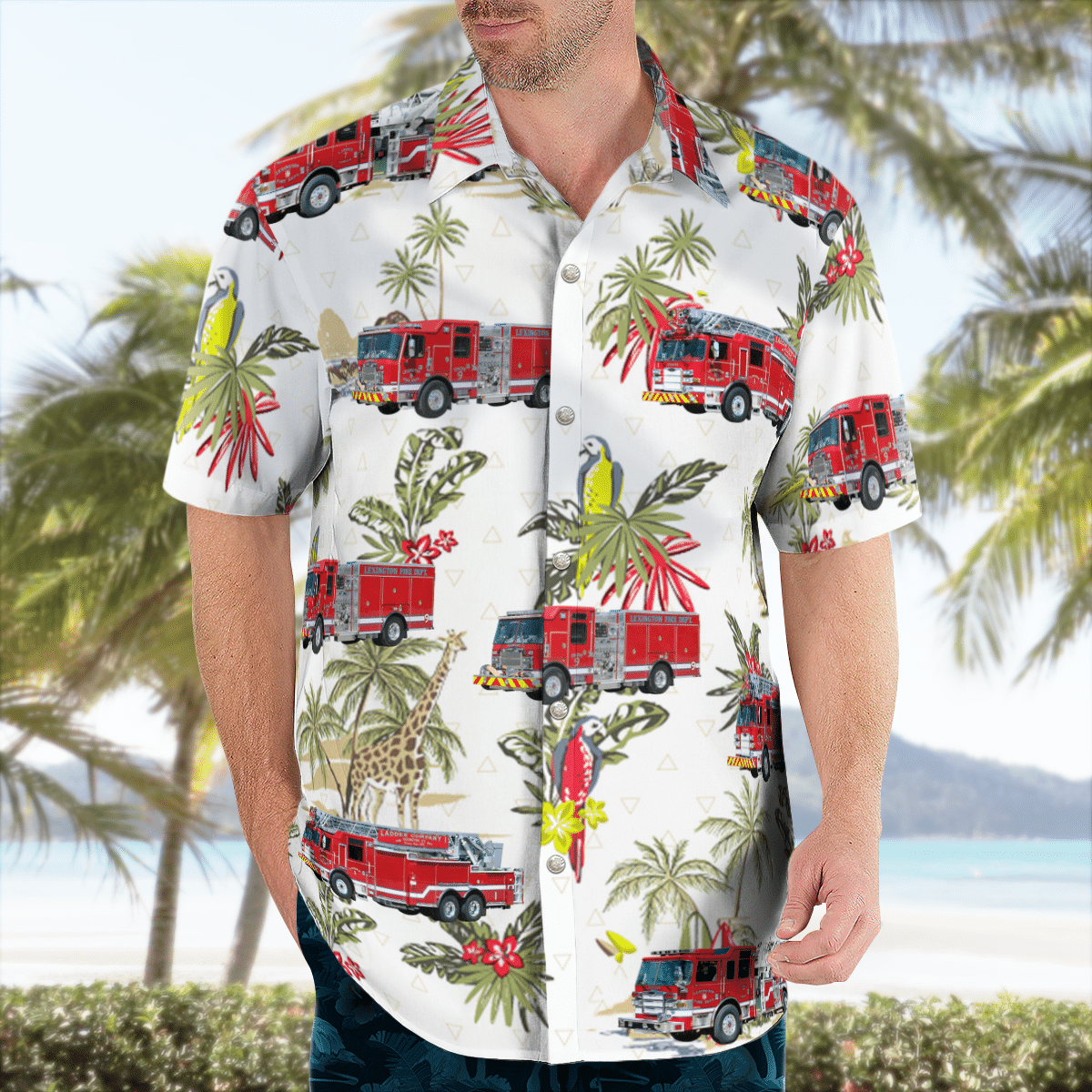 There are several styles of beach and Hawaiian shorts and tops to choose from 140