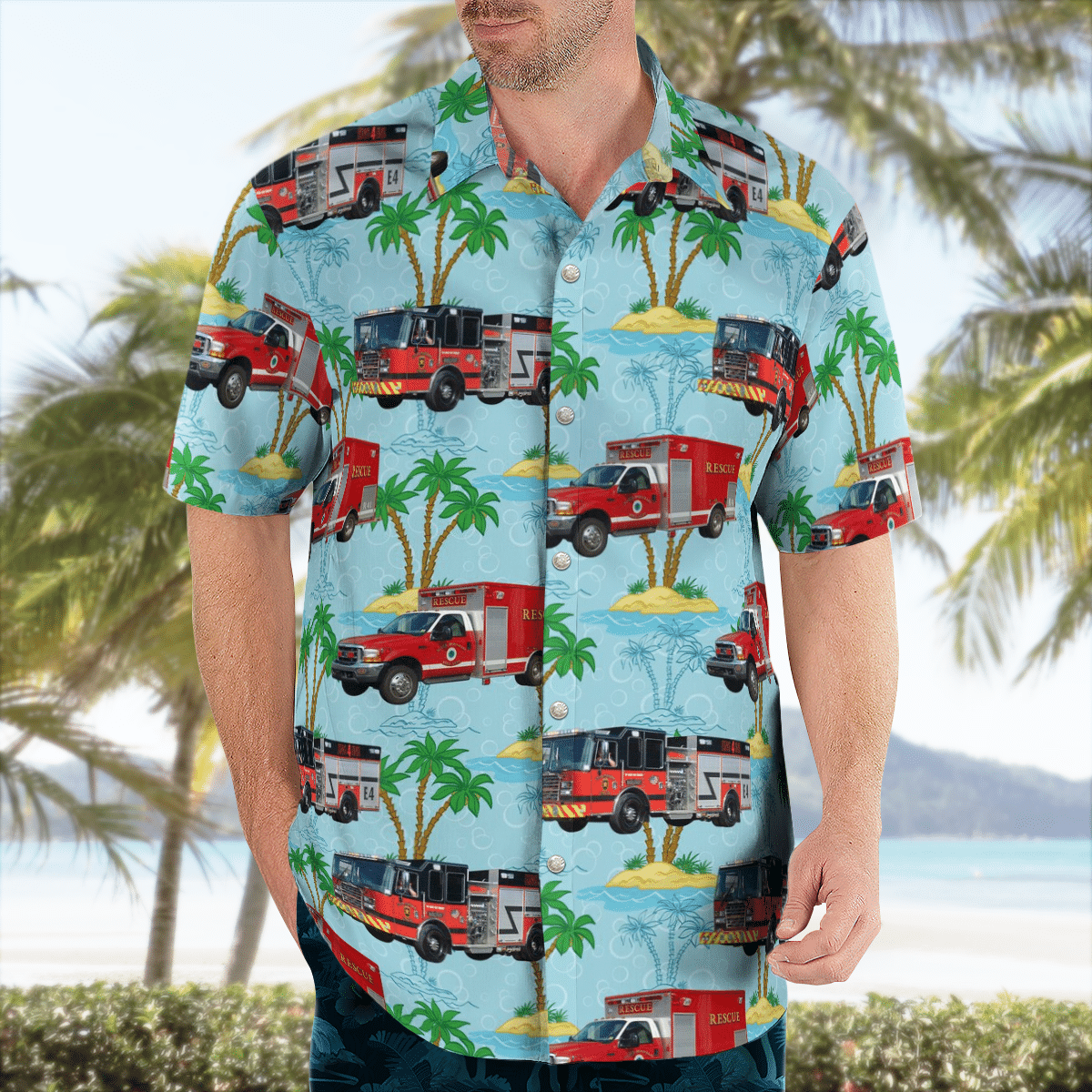 There are several styles of beach and Hawaiian shorts and tops to choose from 146