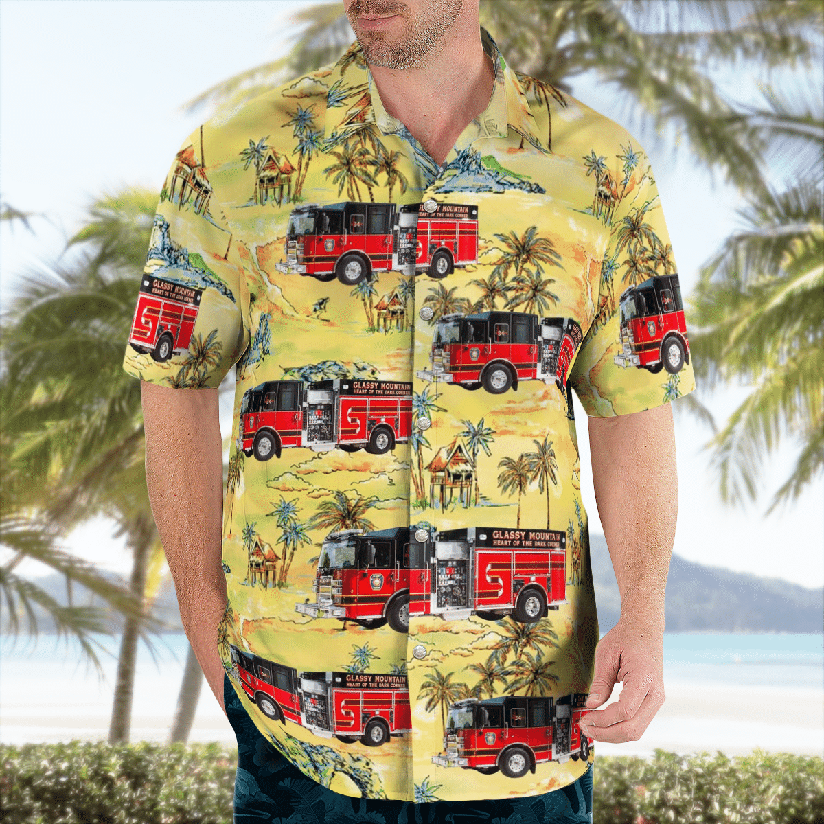 There are several styles of beach and Hawaiian shorts and tops to choose from 159
