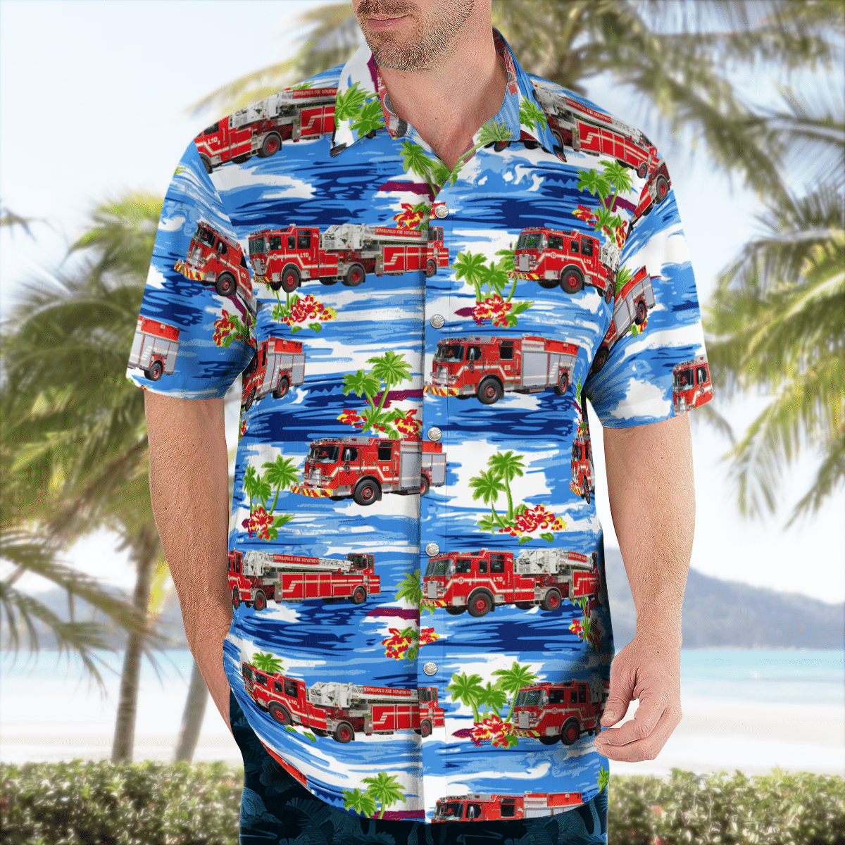 There are several styles of beach and Hawaiian shorts and tops to choose from 161