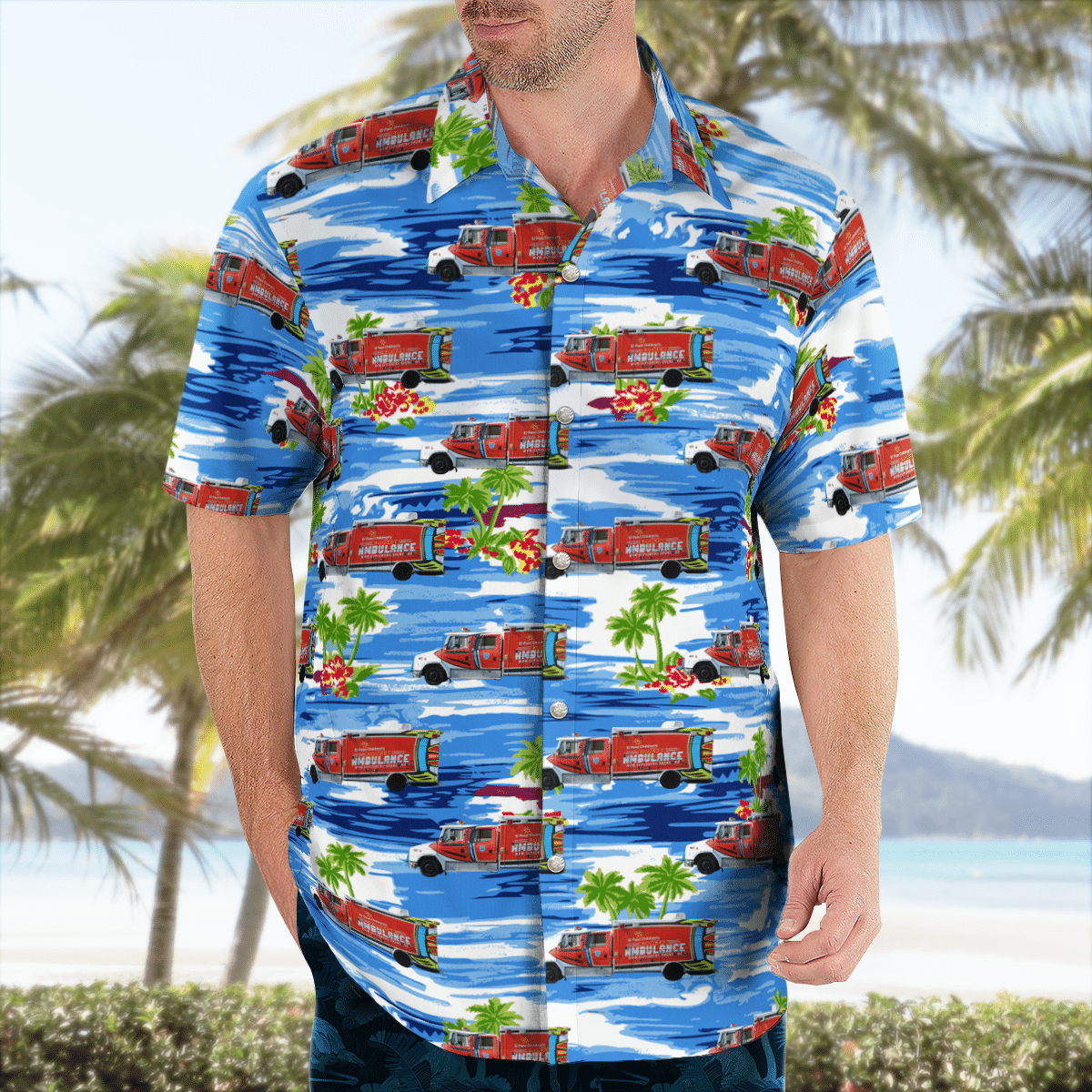 There are several styles of beach and Hawaiian shorts and tops to choose from 177