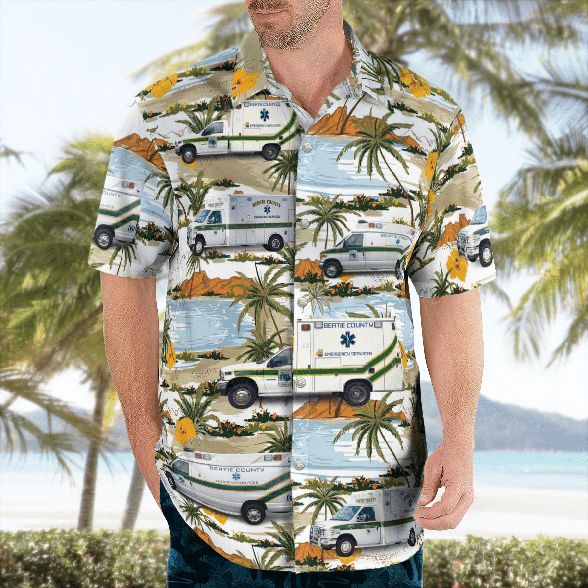 There are several styles of beach and Hawaiian shorts and tops to choose from 283