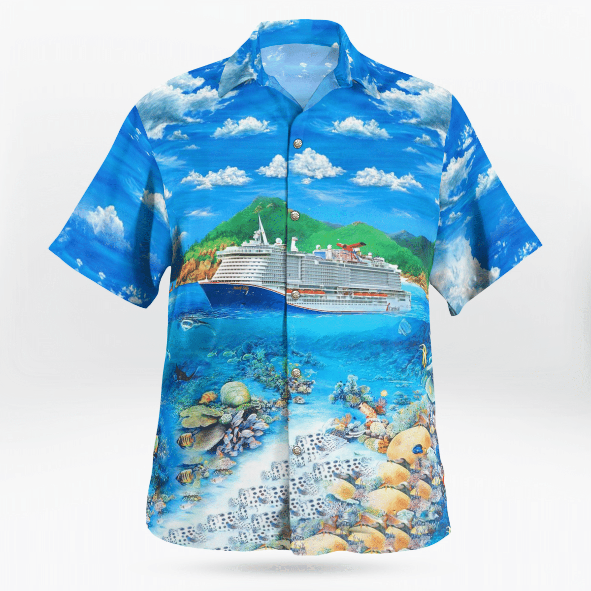 NEW US Cruise Ship Mardi Gras Ocean Life Hawaii Shirt2