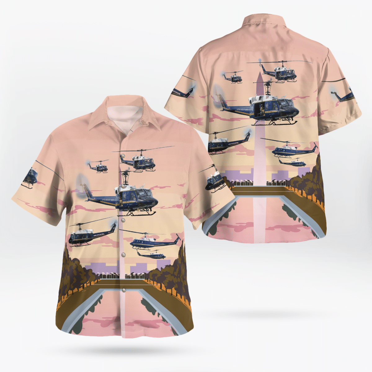 NEW Bell UH-1N Twin Huey of the 1st Helicopter Squadron flying over Washington DC Hawaii Shirt1