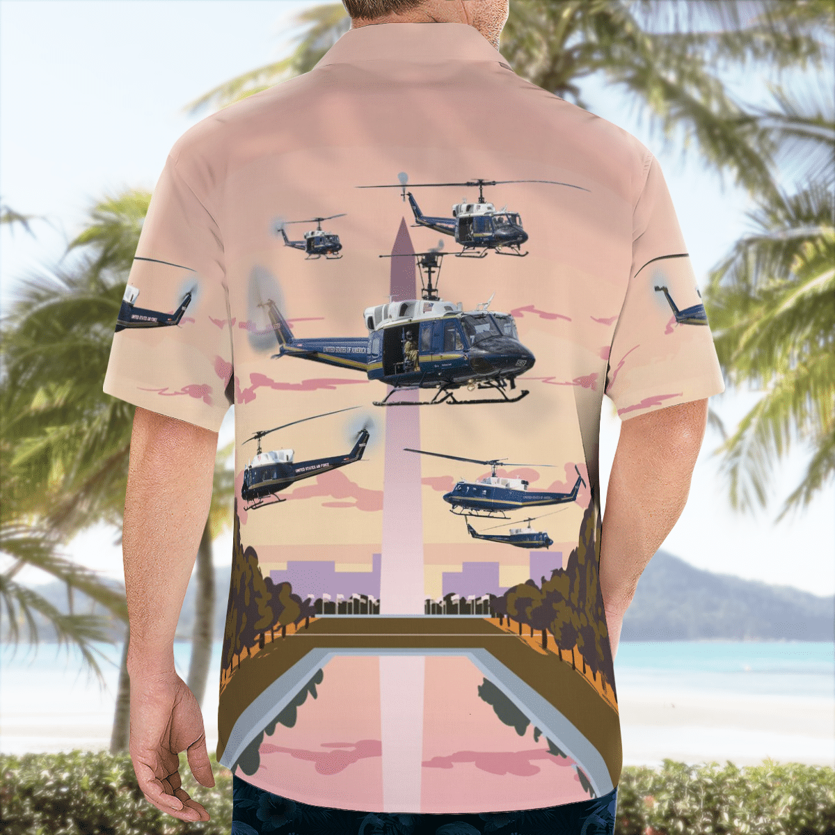 NEW Bell UH-1N Twin Huey of the 1st Helicopter Squadron flying over Washington DC Hawaii Shirt2