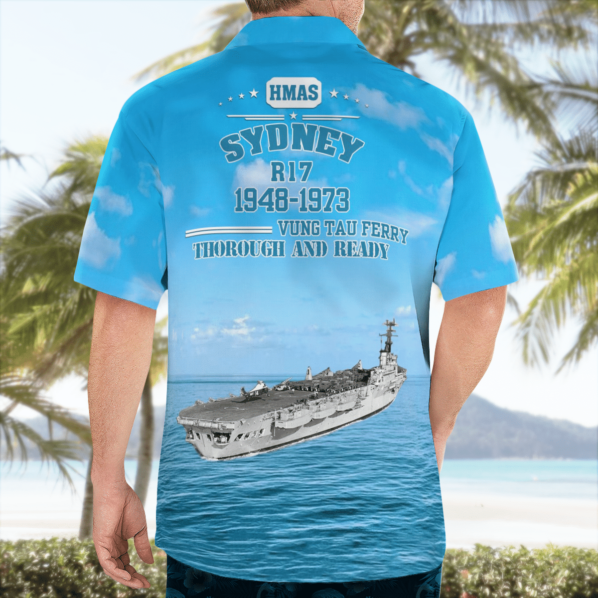 BEST Royal Australian Navy RAN HMAS Sydney R17 Majestic-class Light Aircraft Carrier Hawaii Shirt2