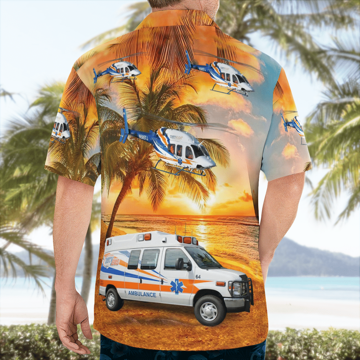 BEST Mercy EMS 3D Aloha Shirt1