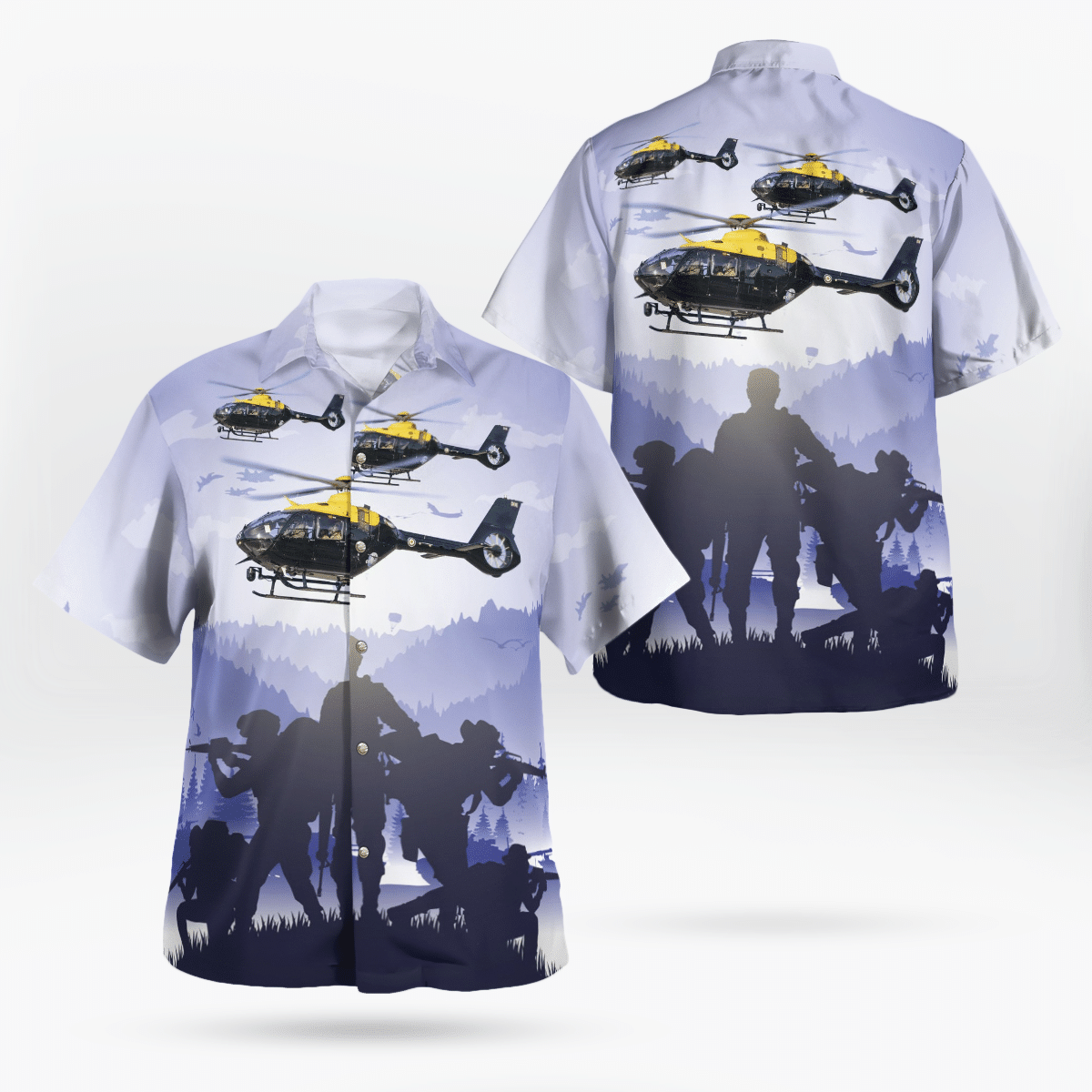 BEST British Army Airbus H135M Armed Force Days 3D Aloha Shirt2