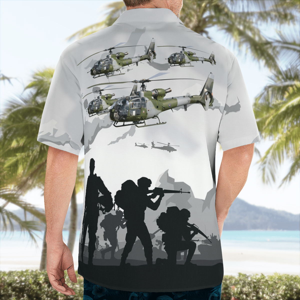 BEST British Army Westland Gazelle Armed Force Days 3D Aloha Shirt1