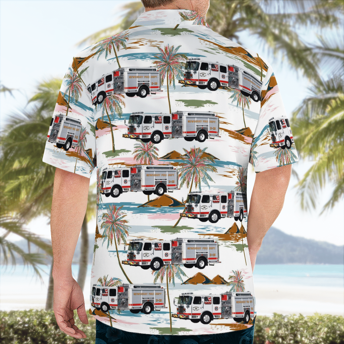 BEST Newberry, Florida, Newberry Fire Department 3D Aloha Shirt1