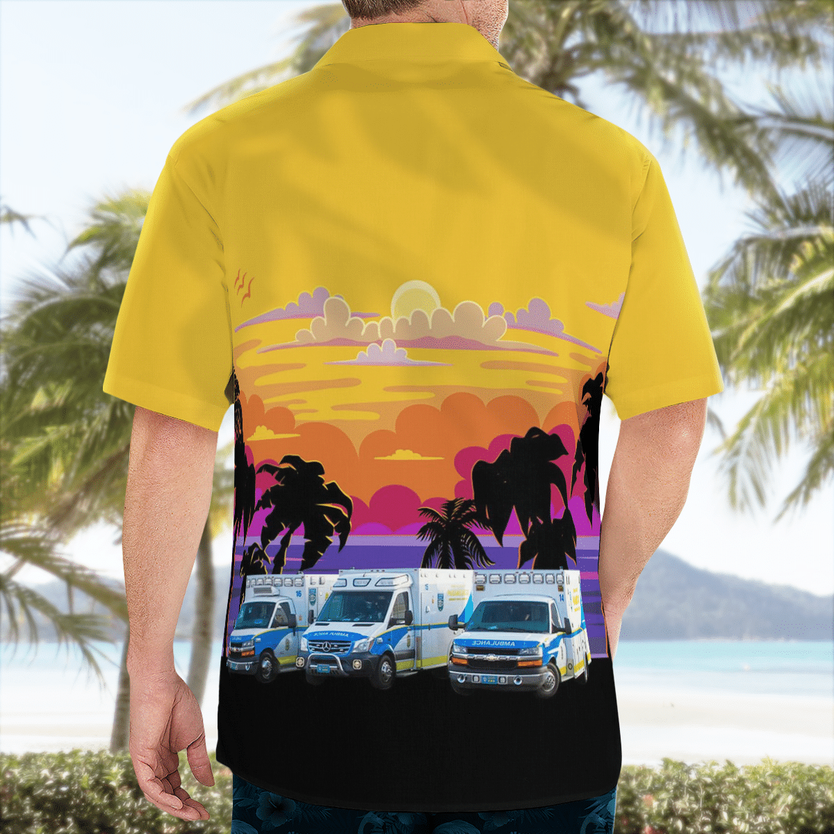 BEST North Carolina, Durham County EMS DCEMS 3D Aloha Shirt1