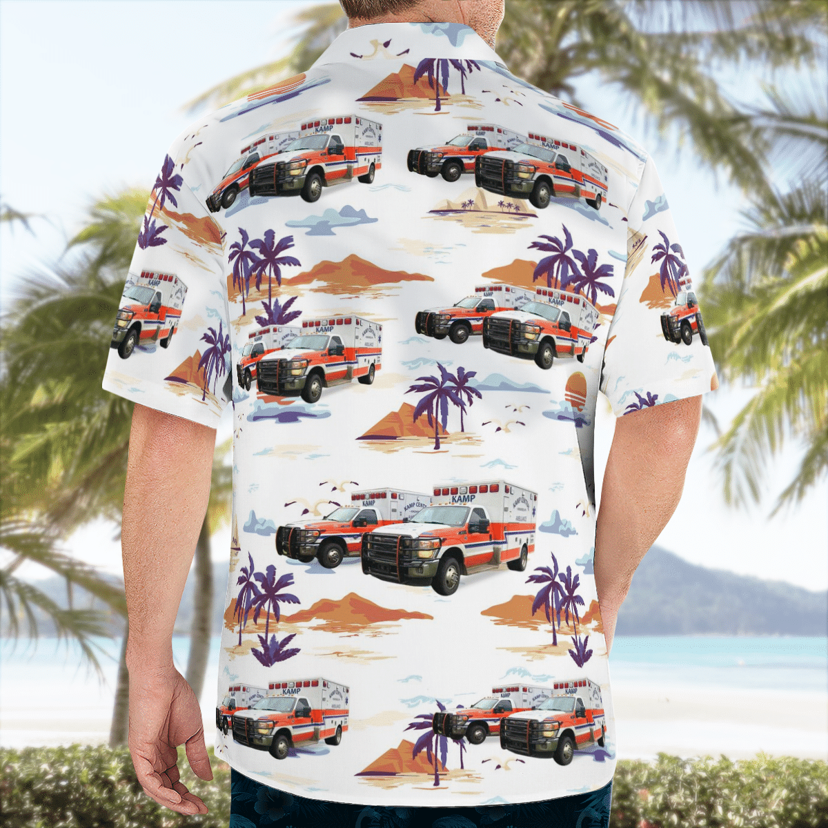 BEST Kingwood, West Virginia, KAMP Ambulance 3D Aloha Shirt1