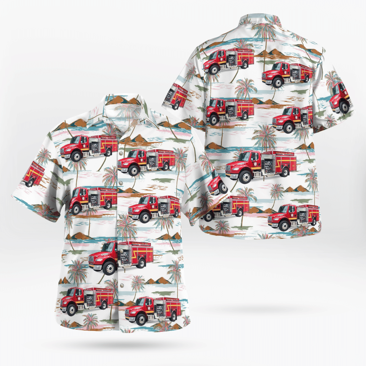 BEST Baker County Fire Rescue 3D Aloha Shirt2