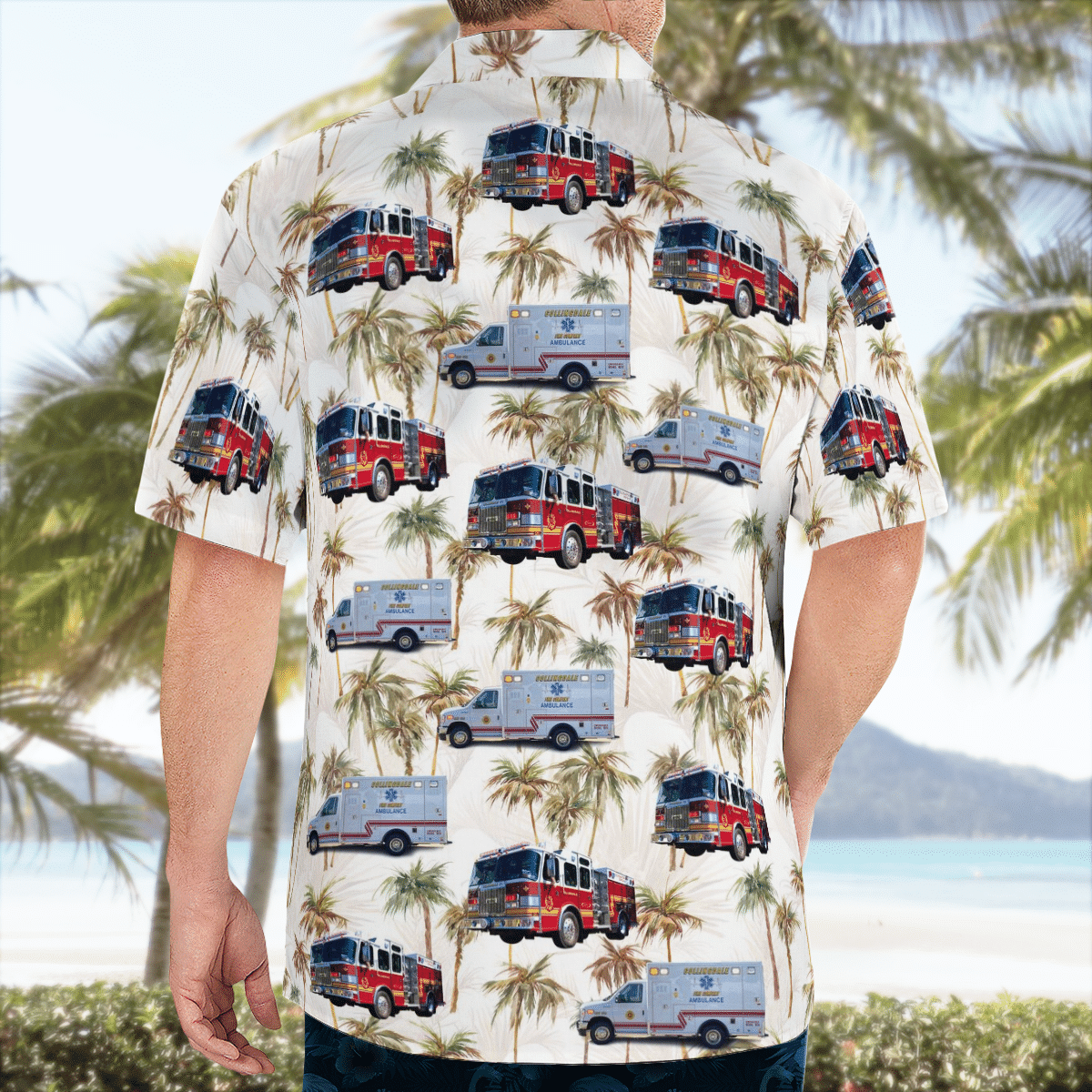 BEST Collingdale Fire Company-Station 33 3D Aloha Shirt1