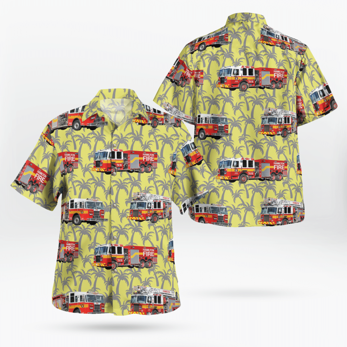 HOT Hamilton Fire Department Ontario Fleet Hawaiian Shirt1